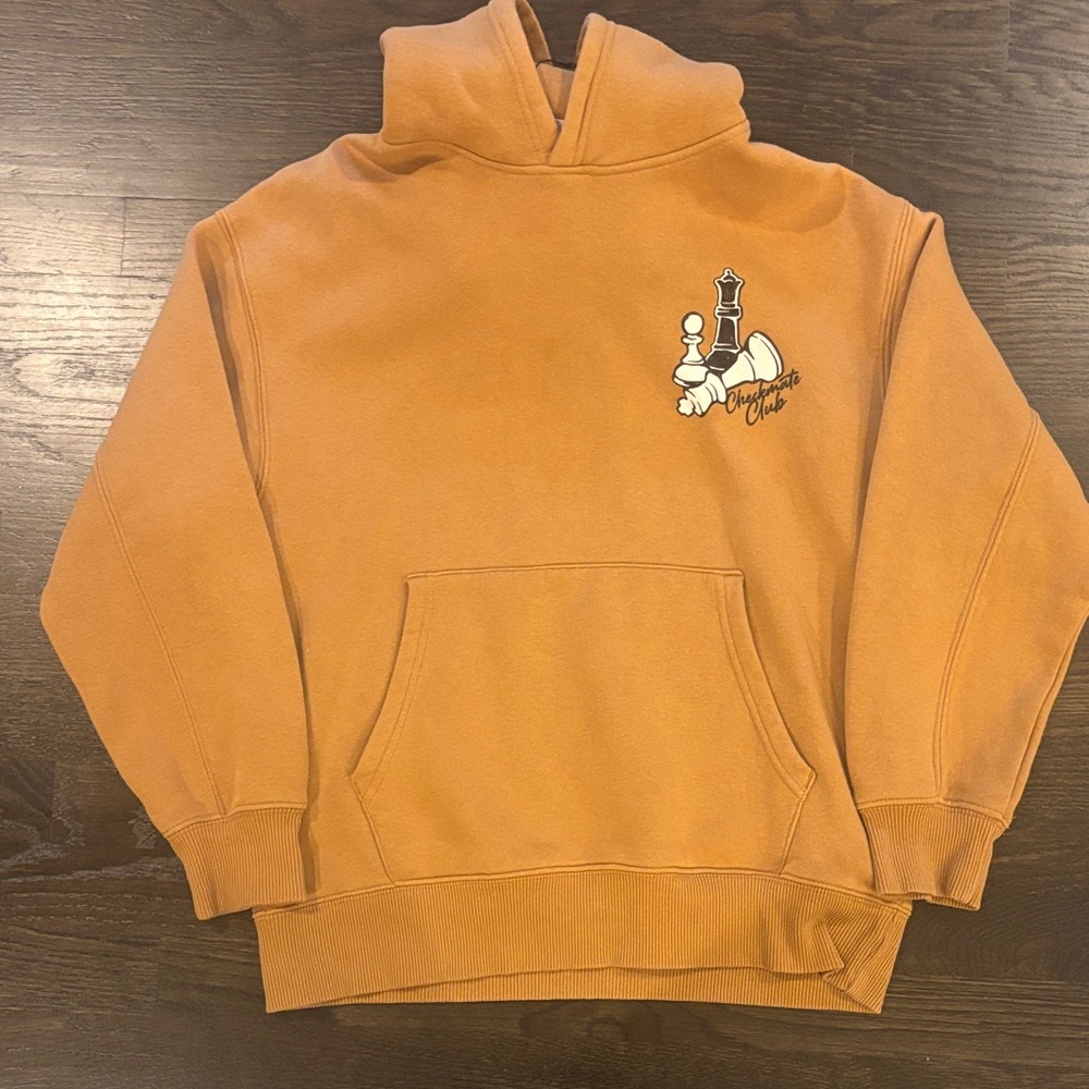 Zara Boy’s Camel Hoodie with Chess Club Patch